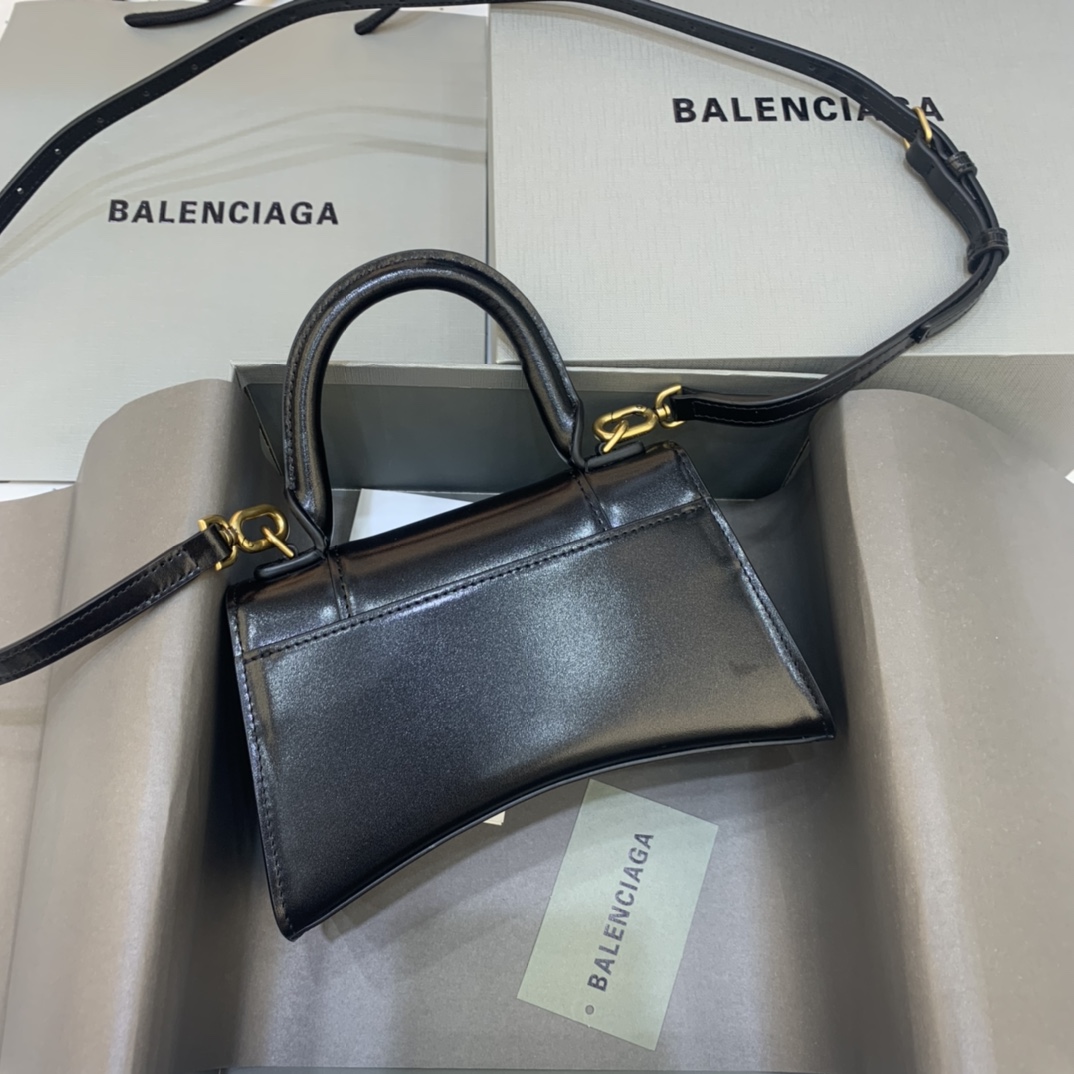 Balenciaga Hourglass XS Handbag Graffiti Shoulder Bag Black/Gold